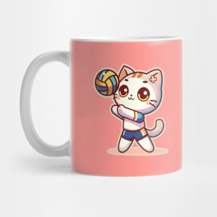 Cute Kitty Volleyball Player Mug